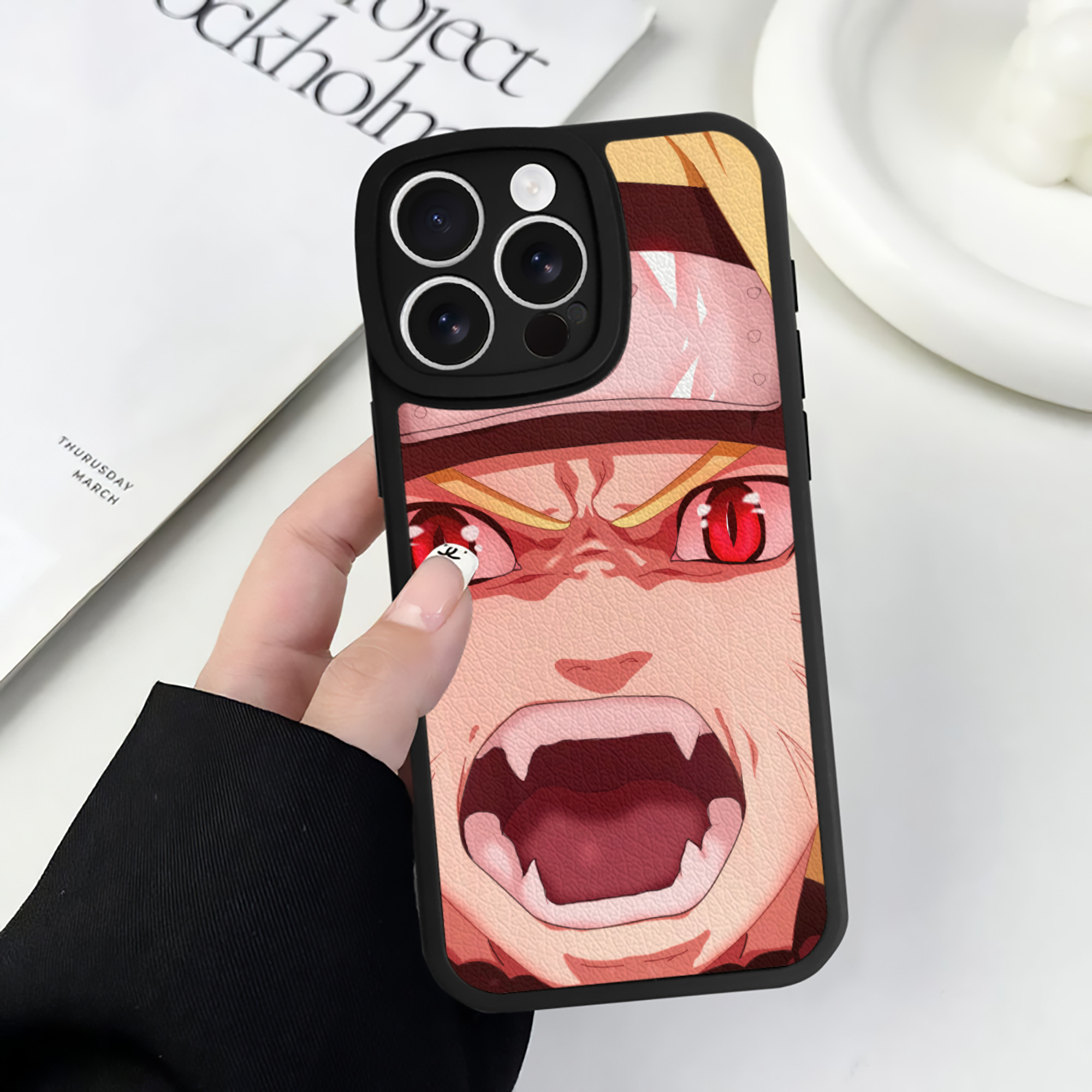 （画像用） NARUTO -ナルト- NARUTO -ナルト- 疾風伝 【iPhone 16シリーズ対応】シリコンスマホケース（レザー調） 材質：シリコン
